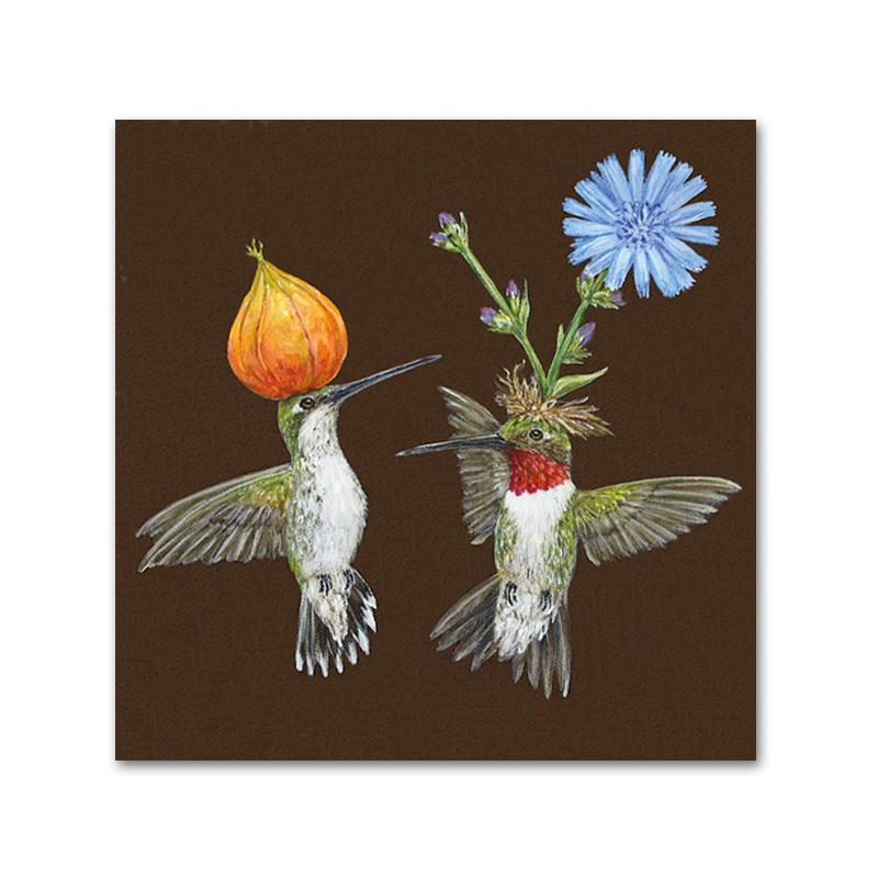 Doug & Cheryl Hummingbird Napkins - Beverage
