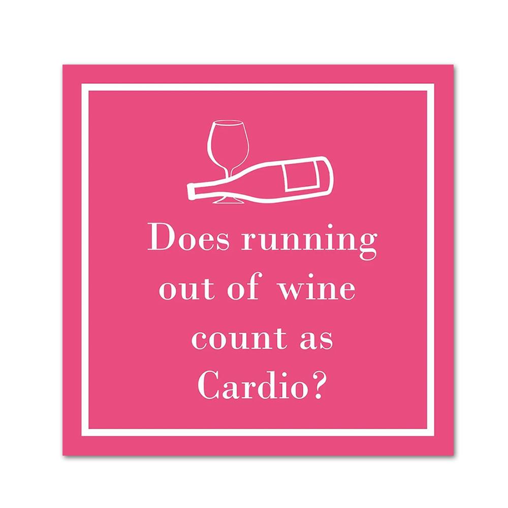 Cardio Funnny Cocktail Napkins