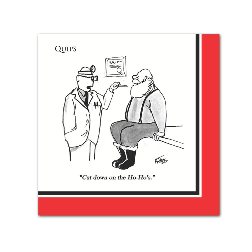 Ho-Ho's Funny Christmas Cocktail Napkins