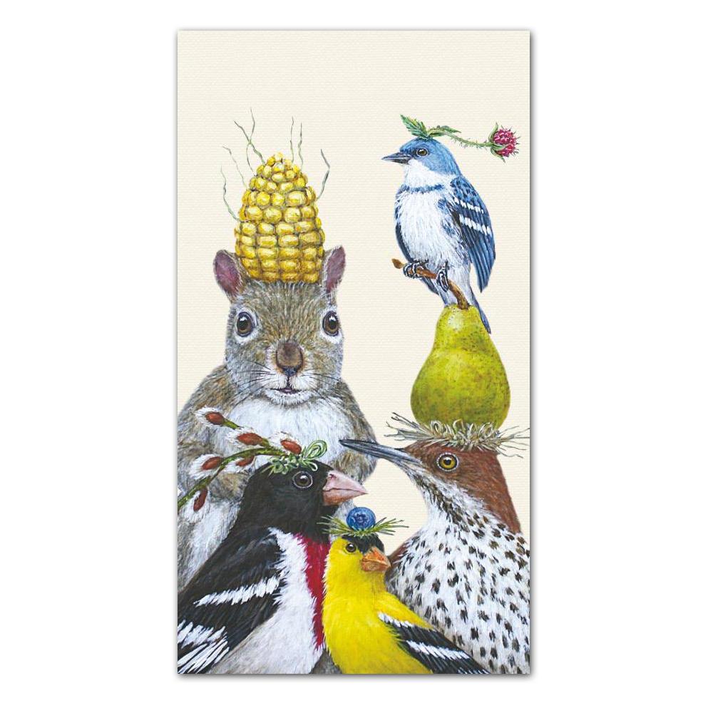 Party Under the Feeder Paper Guest Towels by Vicki Sawyer