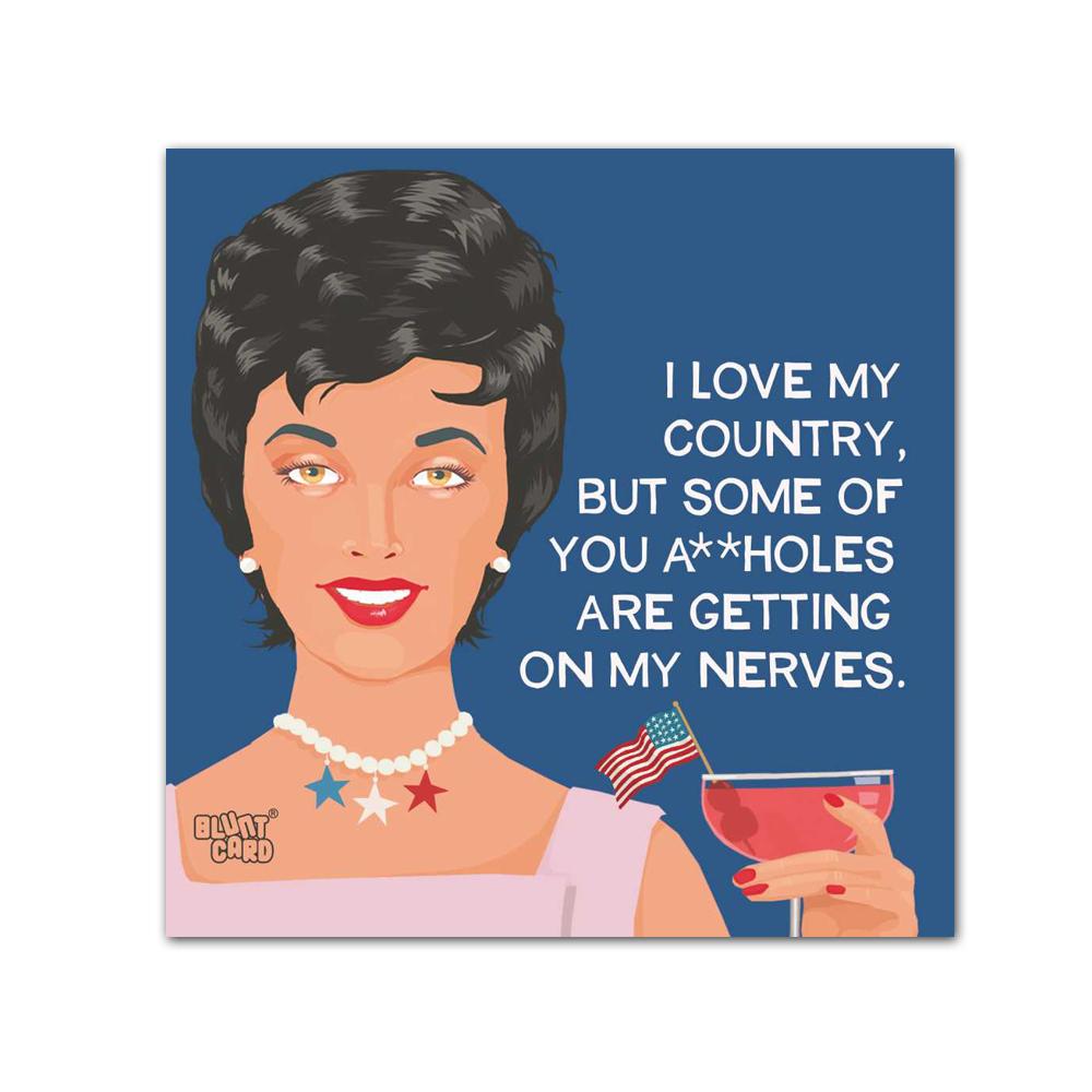 Love My Country Funny Political Cocktail Napkins