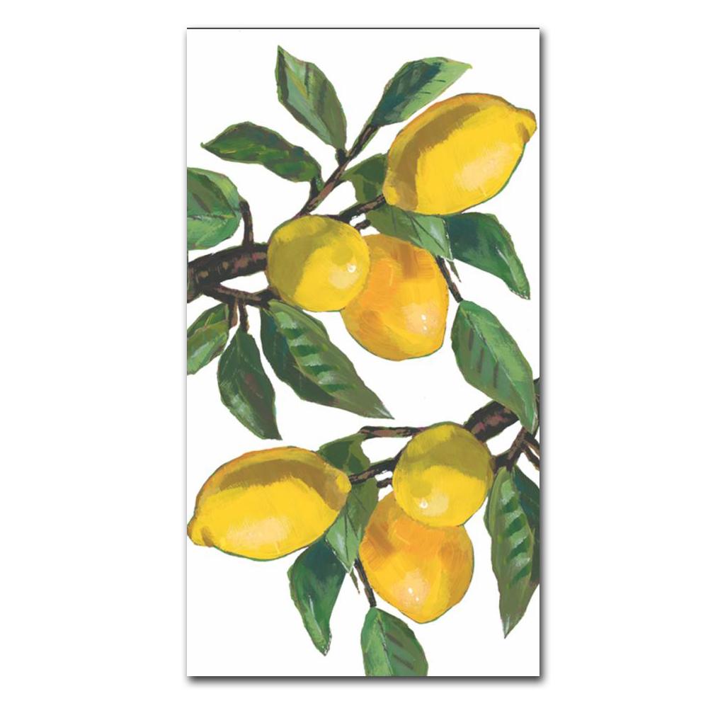 Lemon Musee Paper Guest Towels - Buffet Napkins
