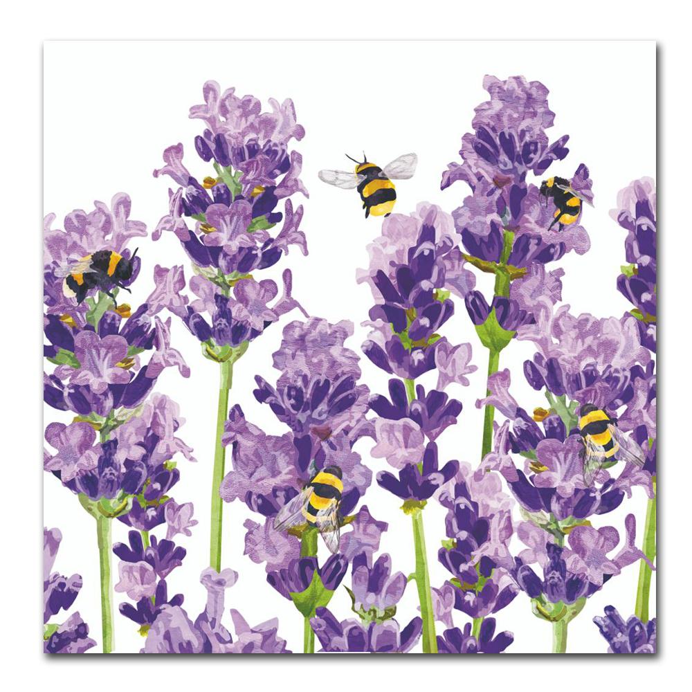 Bees & Lavender Paper Luncheon Napkins