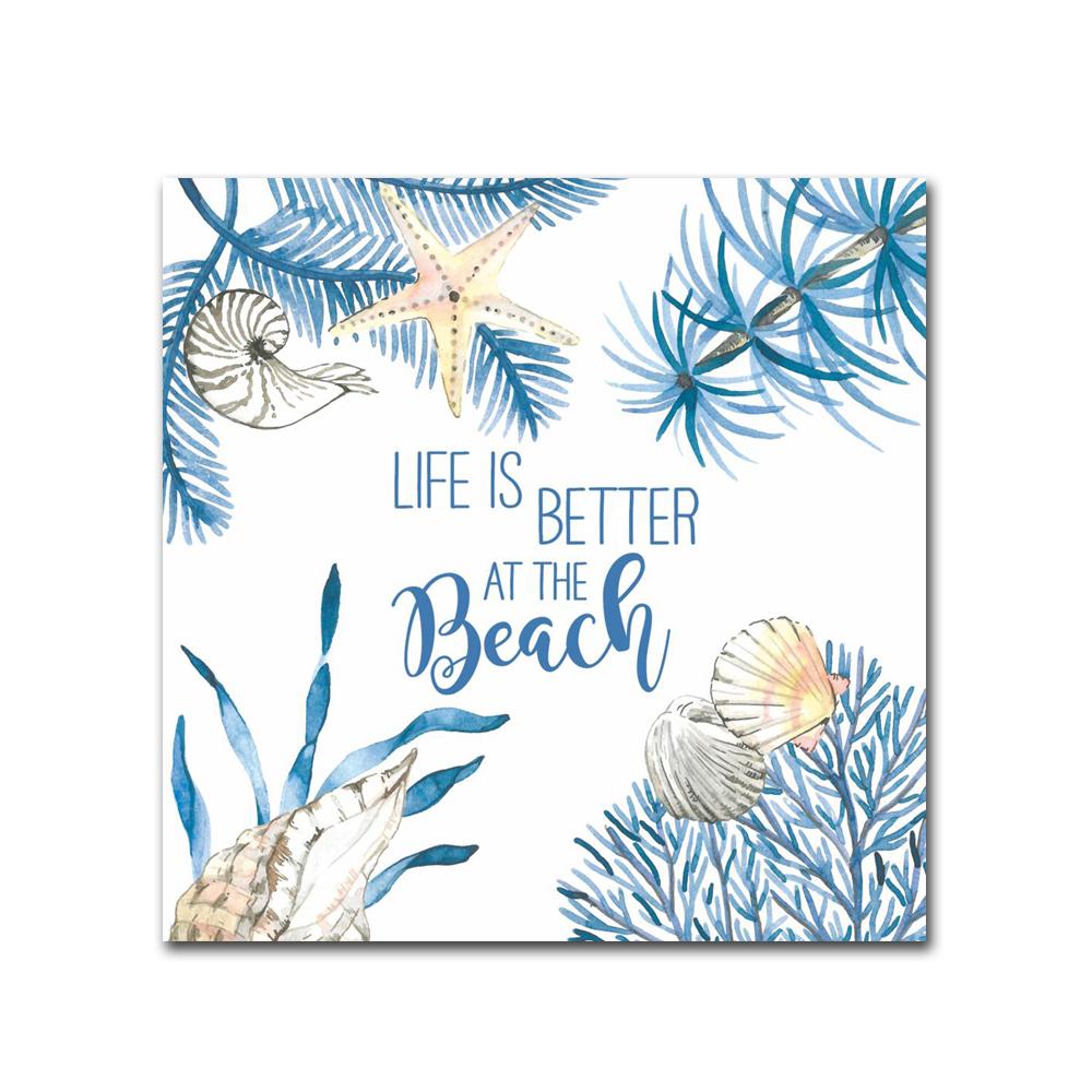 Ocean Life is Better Paper Beverage Napkins