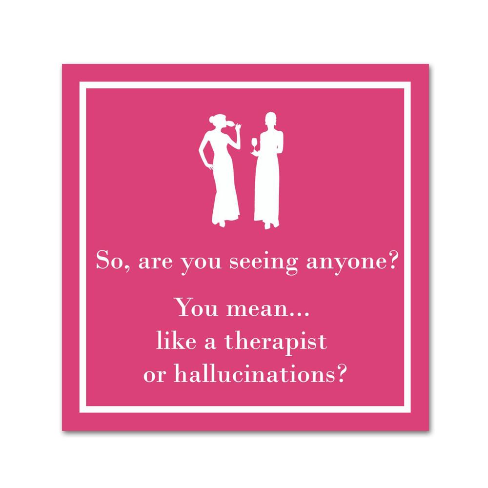 Seeing Anyone? Funny Paper Cocktail Napkins