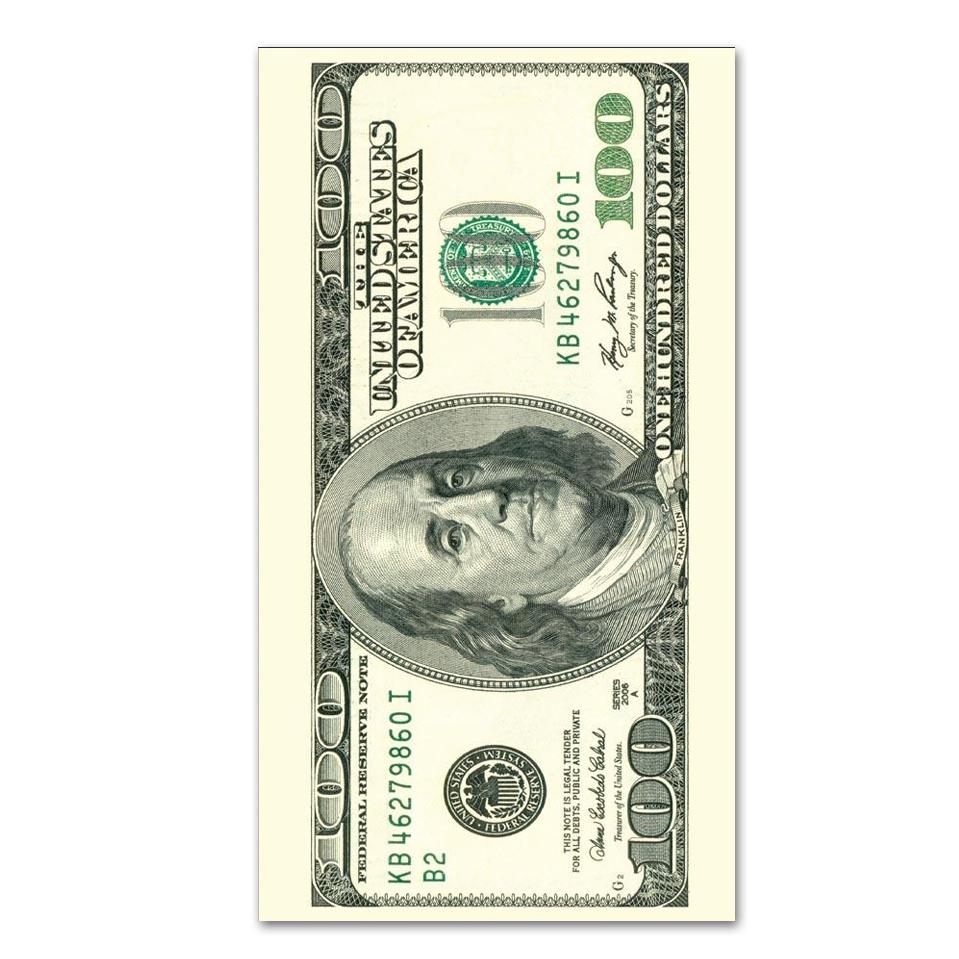 $100 Bill Paper Guest Towel