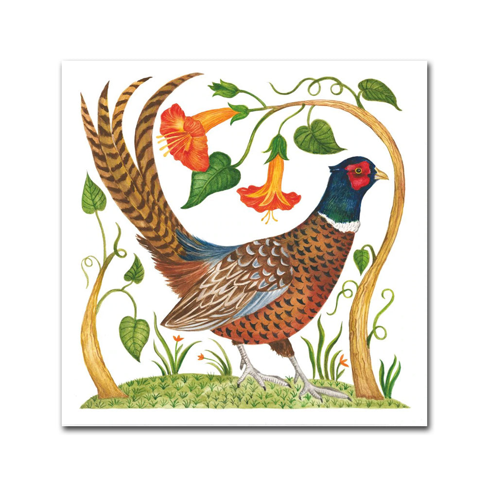 Princely Pheasant Paper Beverage Napkins