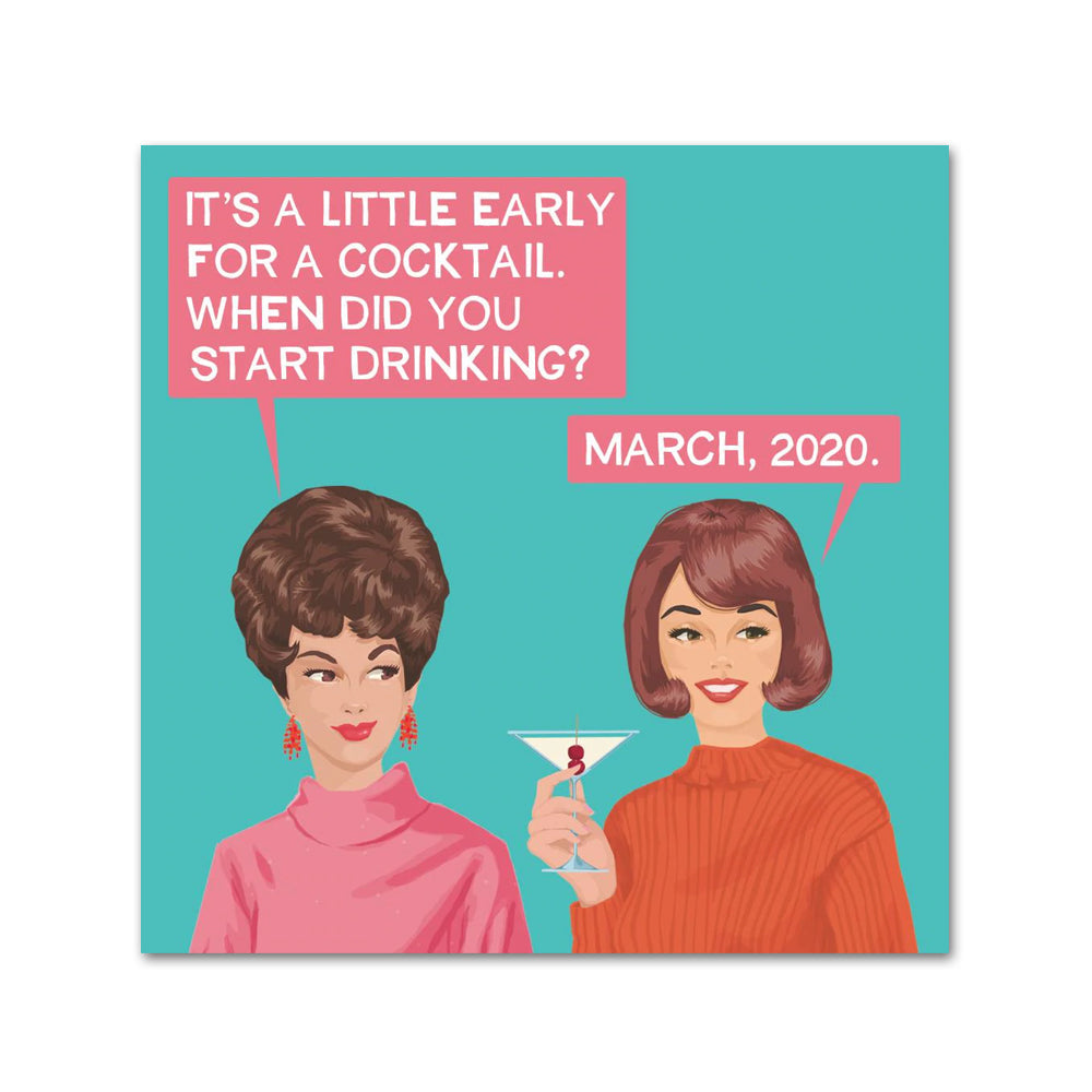 When Did You Start? Funny Cocktail Napkins by Blunt