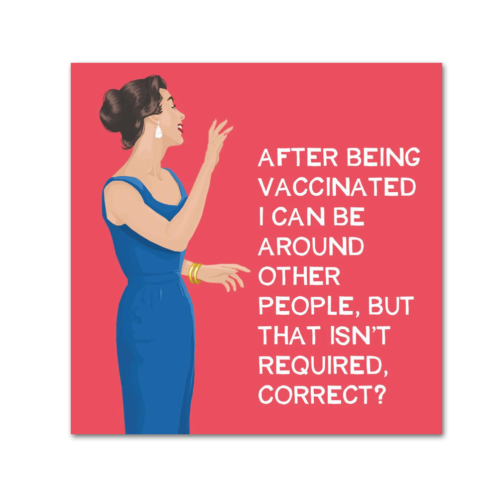 Vaccinated Funny Cocktail Napkins by Blunt