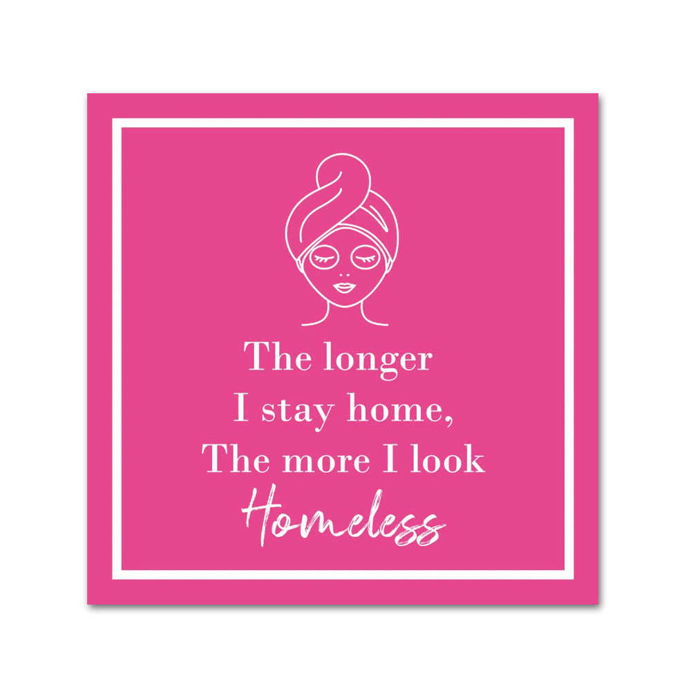 Homeless Funny Cocktail Napkins