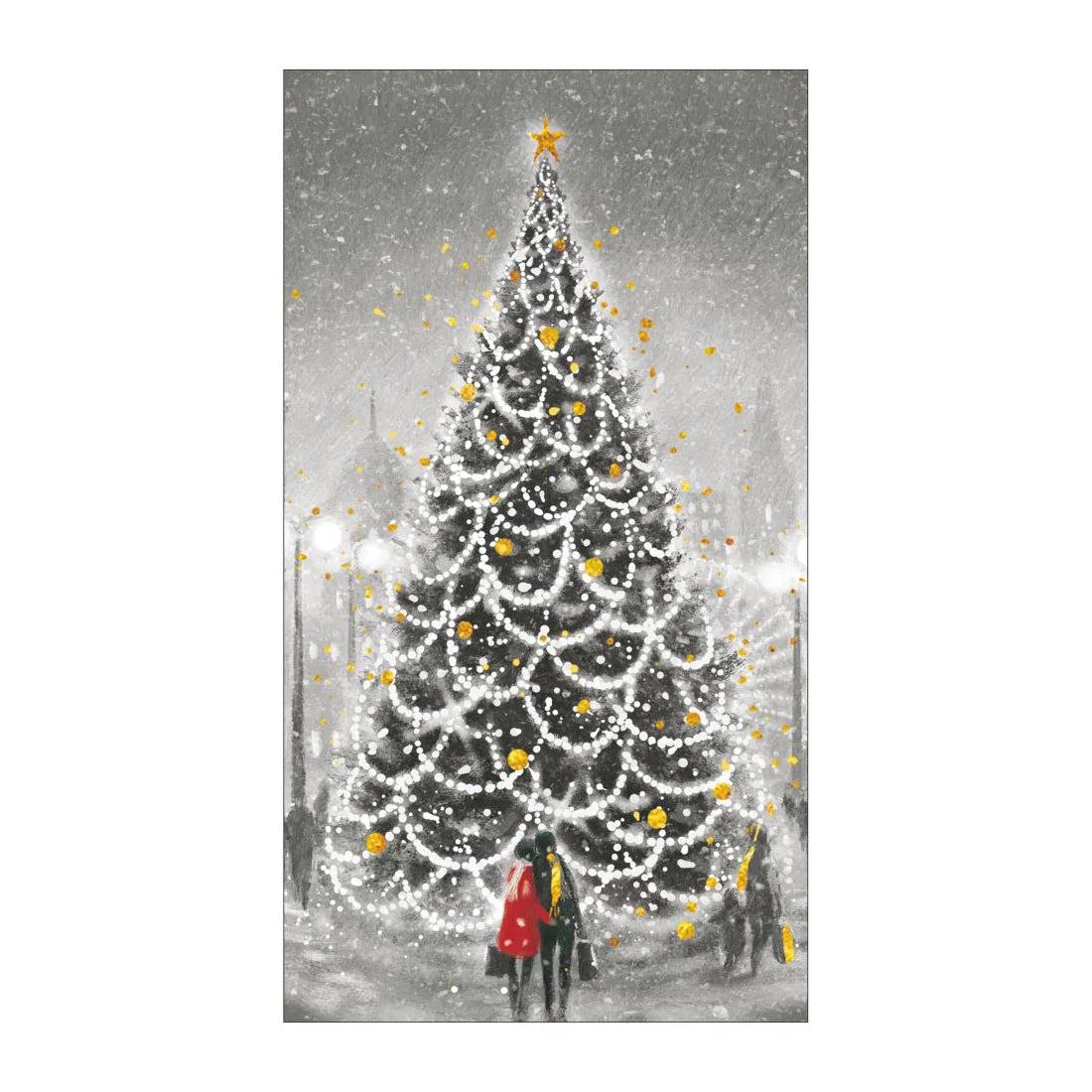 A Paris Christmas Paper Guest Towels - Buffet Napkins