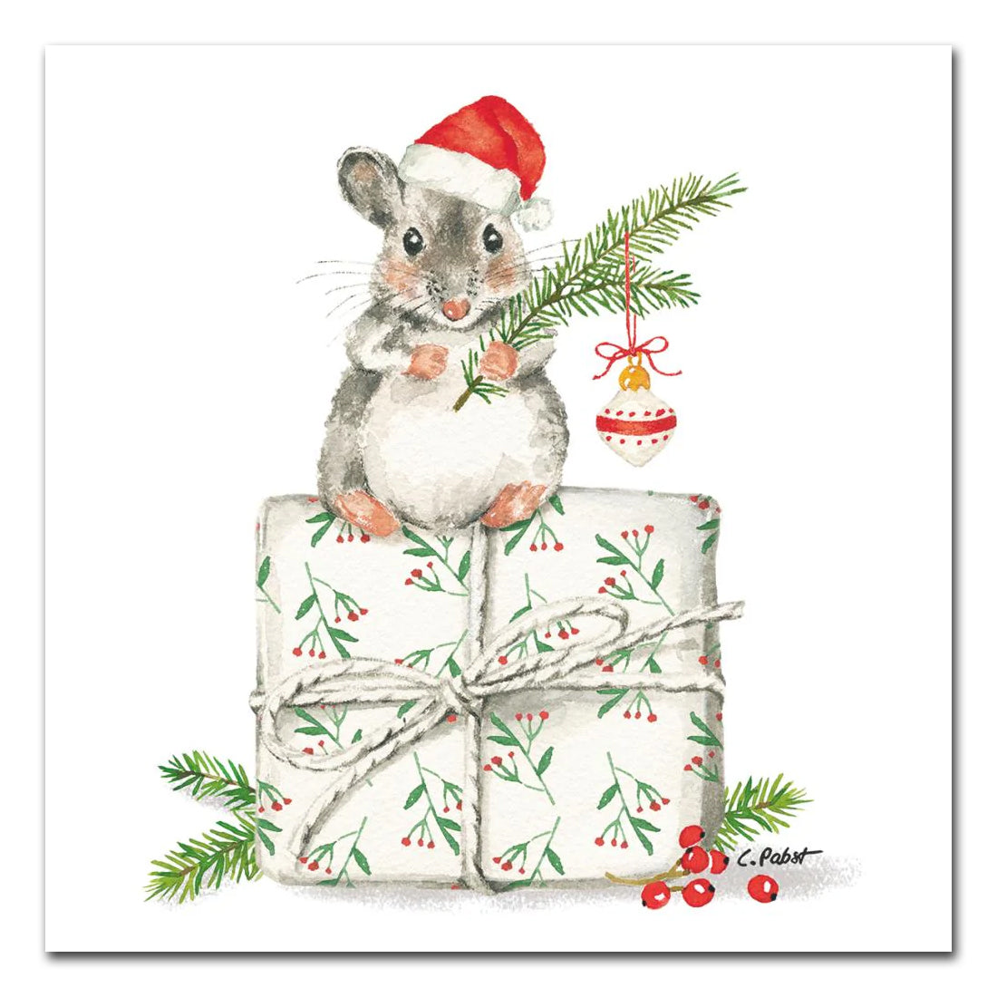 Christmas Mouse Paper Luncheon Napkins