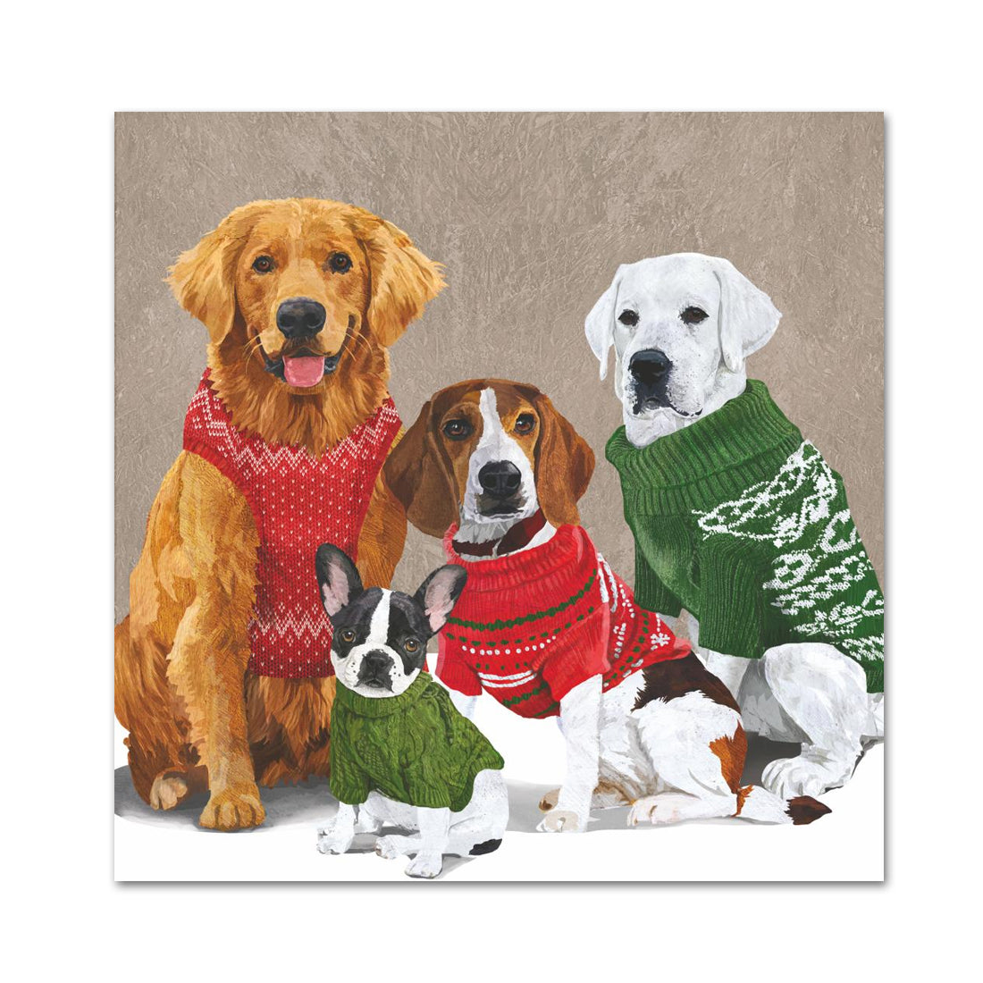 Christmas Sweater Dogs Paper Beverage Napkins Napkins2go