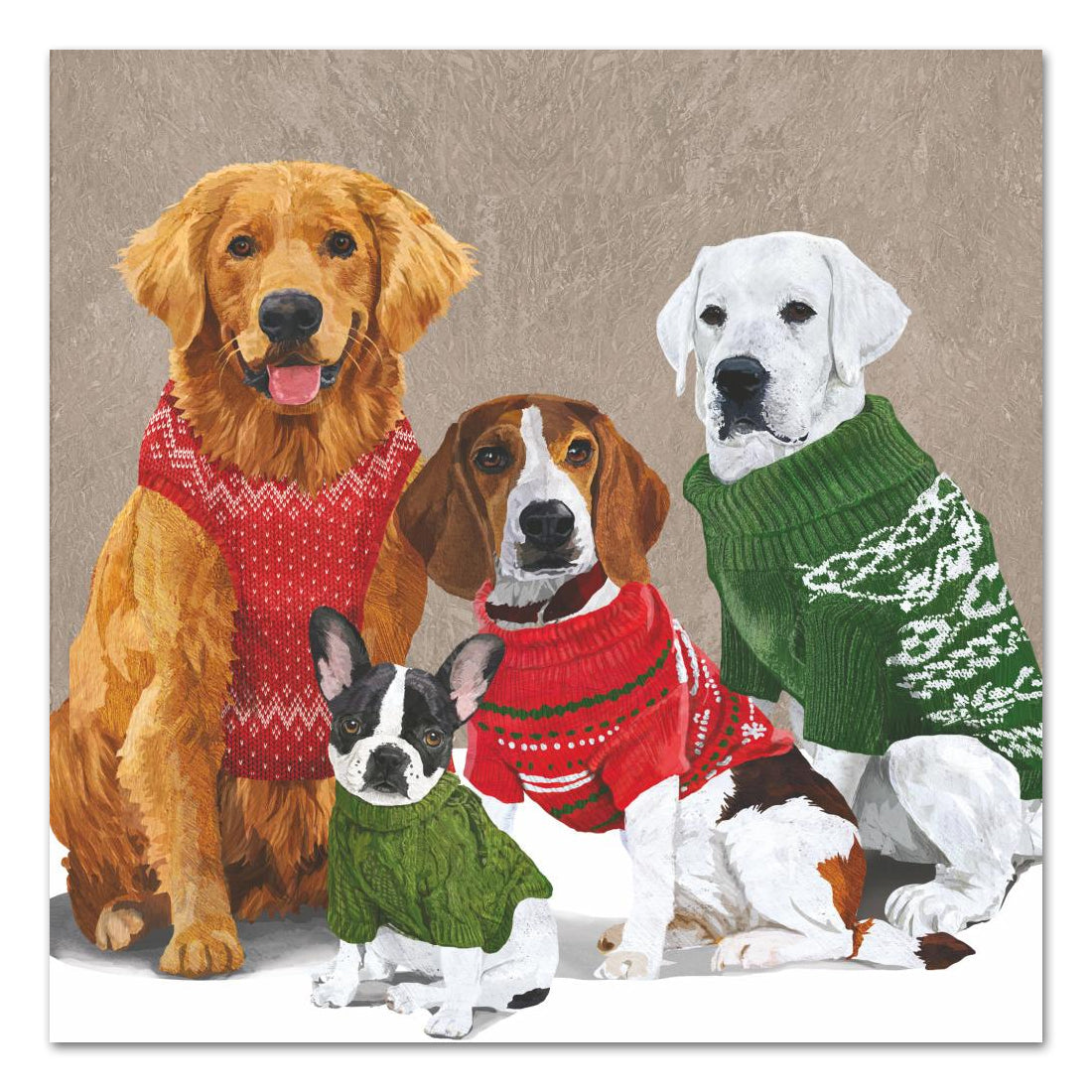 Christmas Sweater Dogs Paper Luncheon Napkins