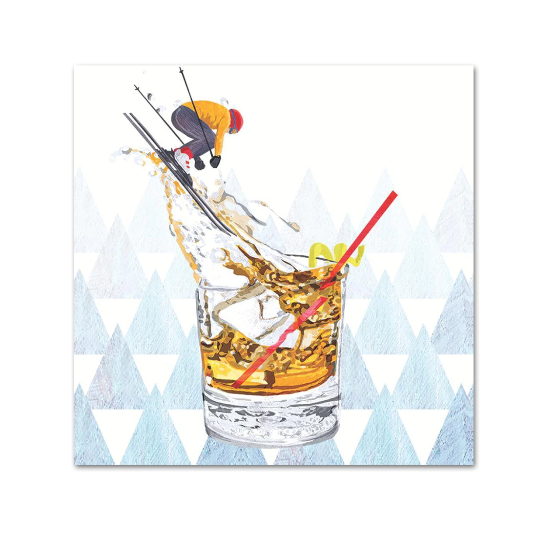 Après Ski Bourbon Paper Cocktail Napkins