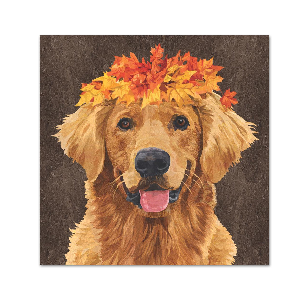 Enzo the Golden Retriever Paper Beverage Napkins