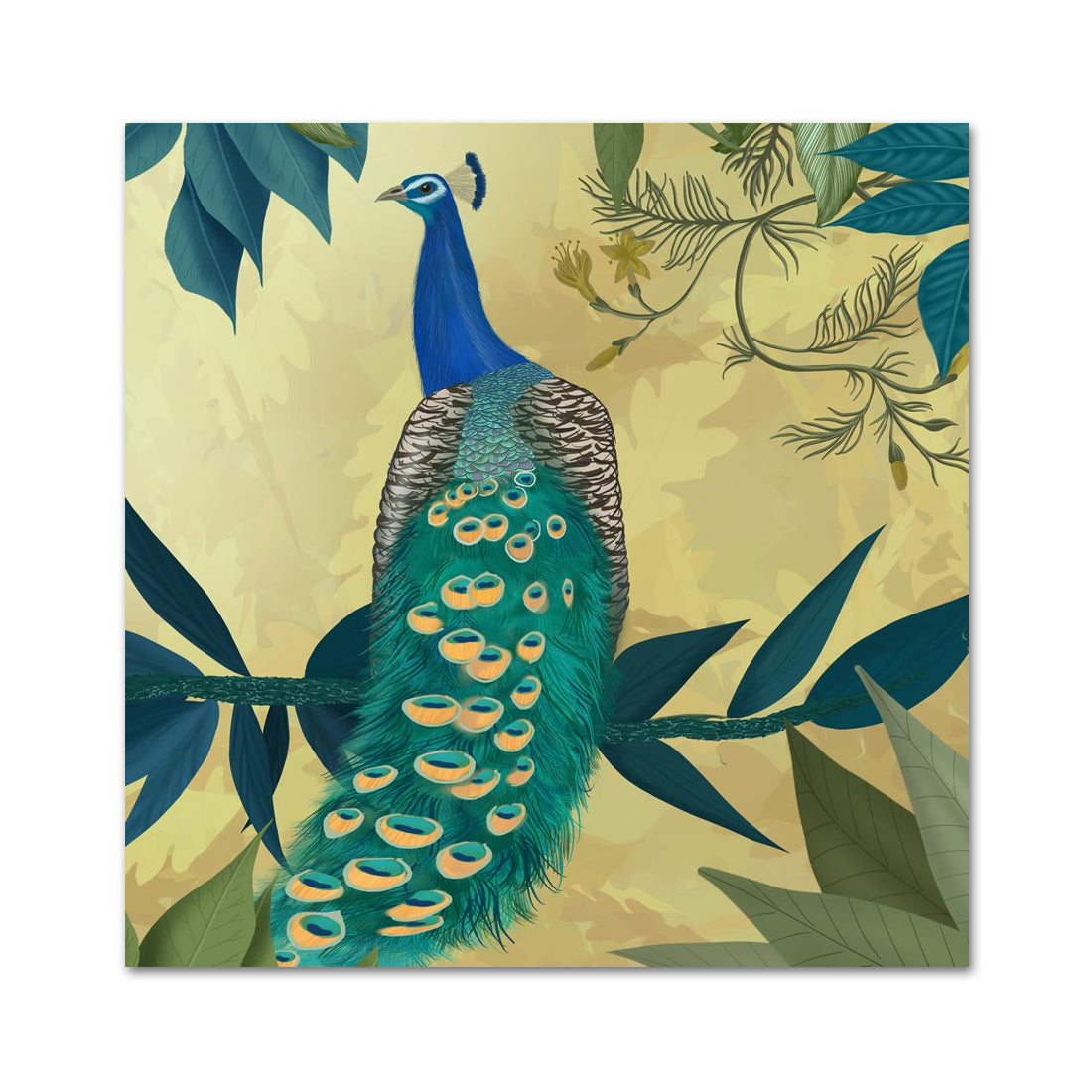 Gilded Peacock Paper Beverage Napkins