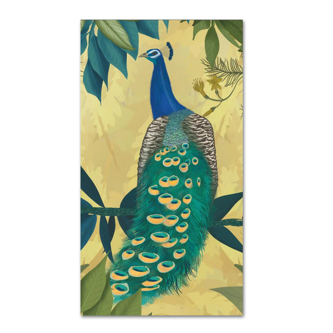 Gilded Peacock Paper Guest Towels - Buffet Napkins