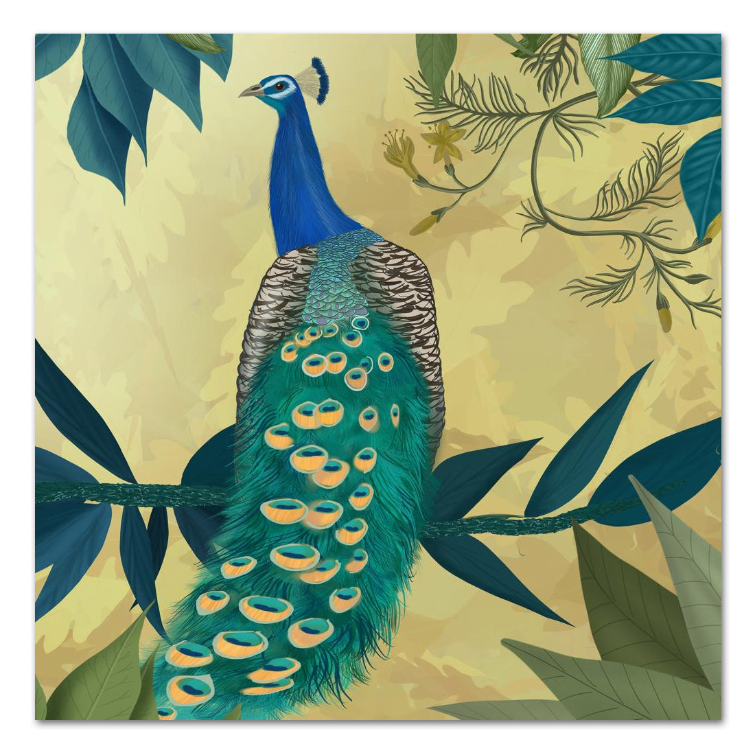 Gilded Peacock Paper Luncheon Napkins