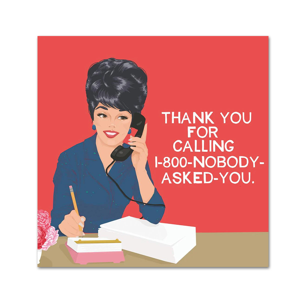 Nobody Asked You Funny Cocktail Napkins by Blunt