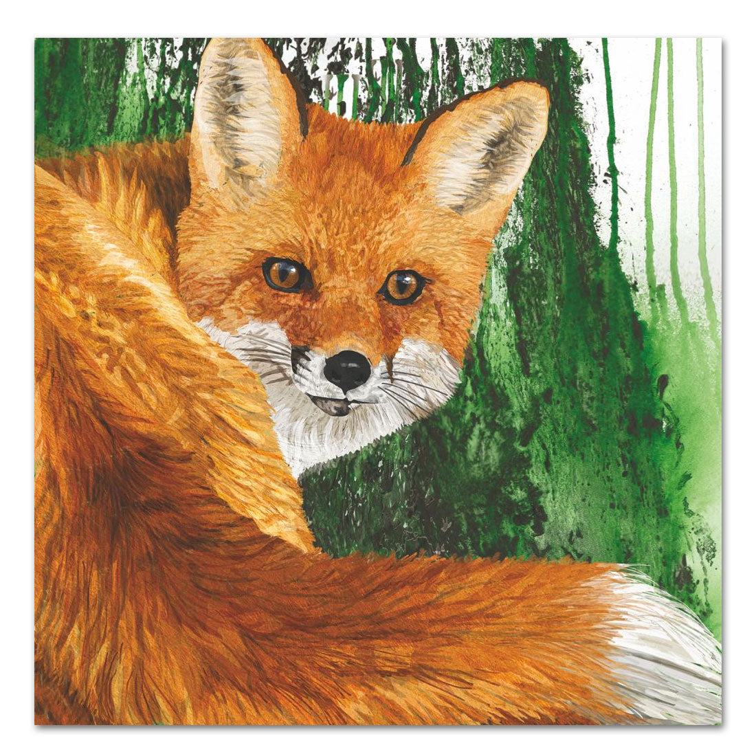 Evergreen Fox Paper Luncheon Napkins