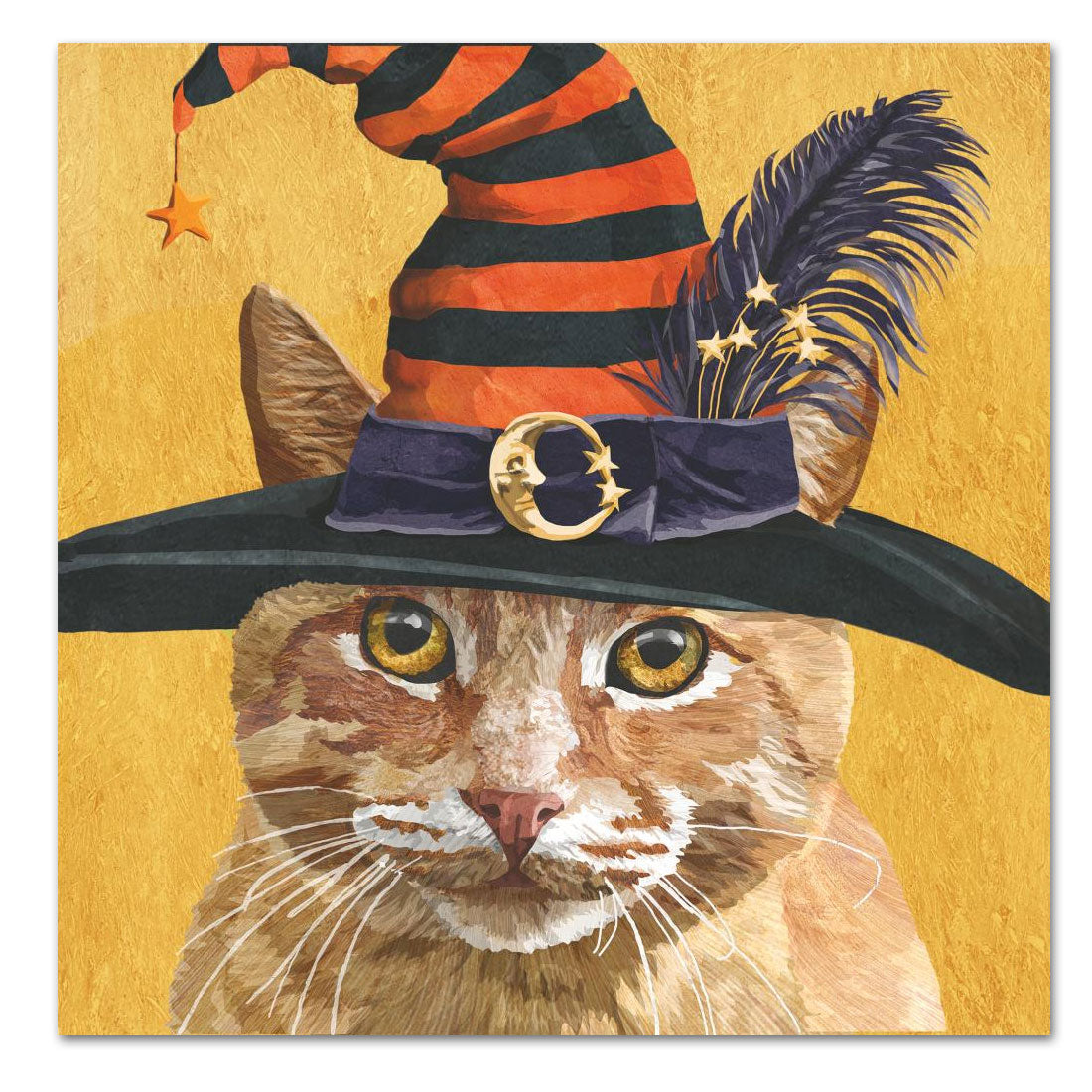 Hazel the Tabby Halloween Cat Paper Luncheon Napkins