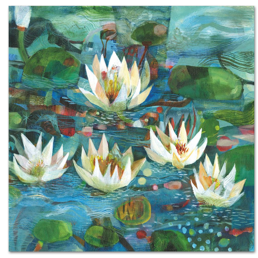 Nelumbo Lotus Pond Paper Luncheon Napkins