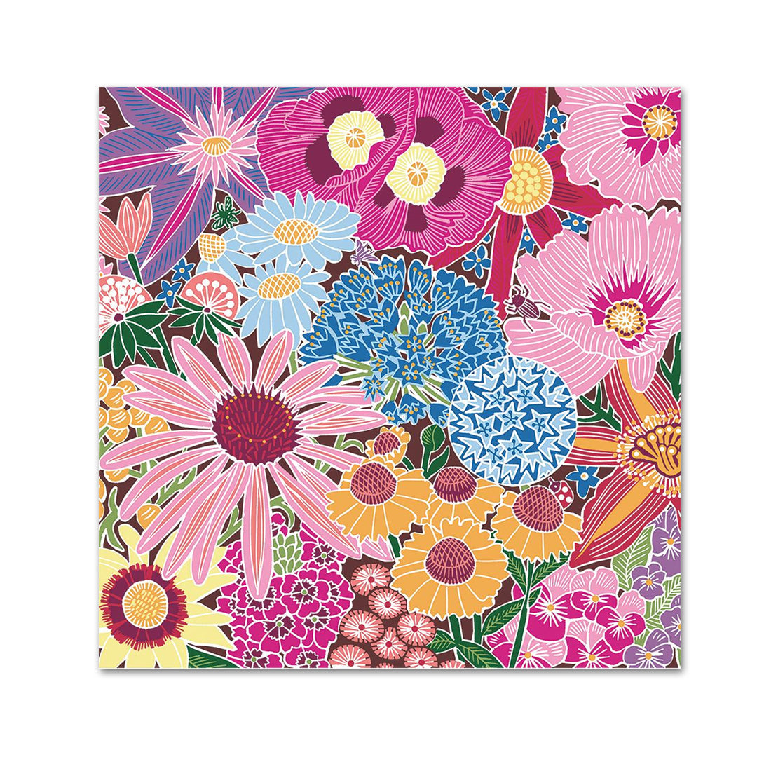 Flower Burst Paper Beverage Napkins