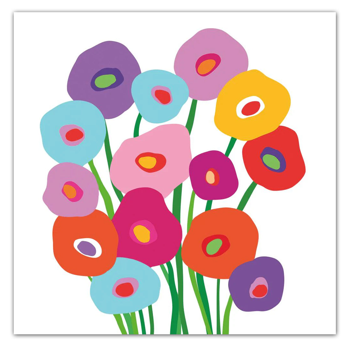 Mod Super Bouquet Luncheon Napkins