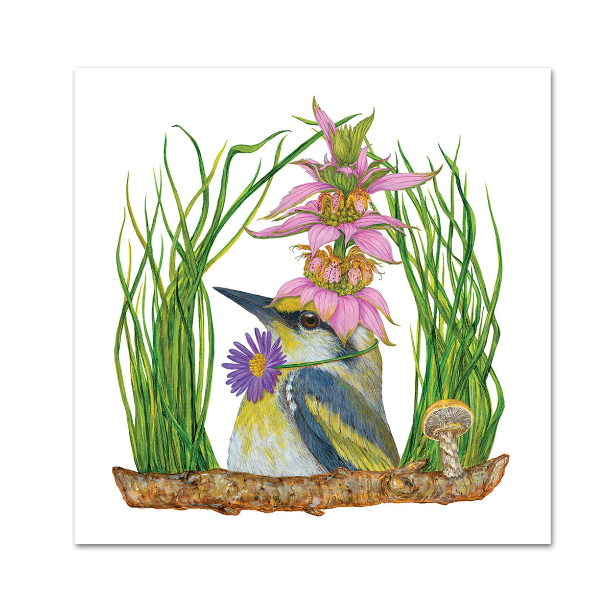 Harper the Warbler Paper Beverage Napkins by Vicki Sawyer