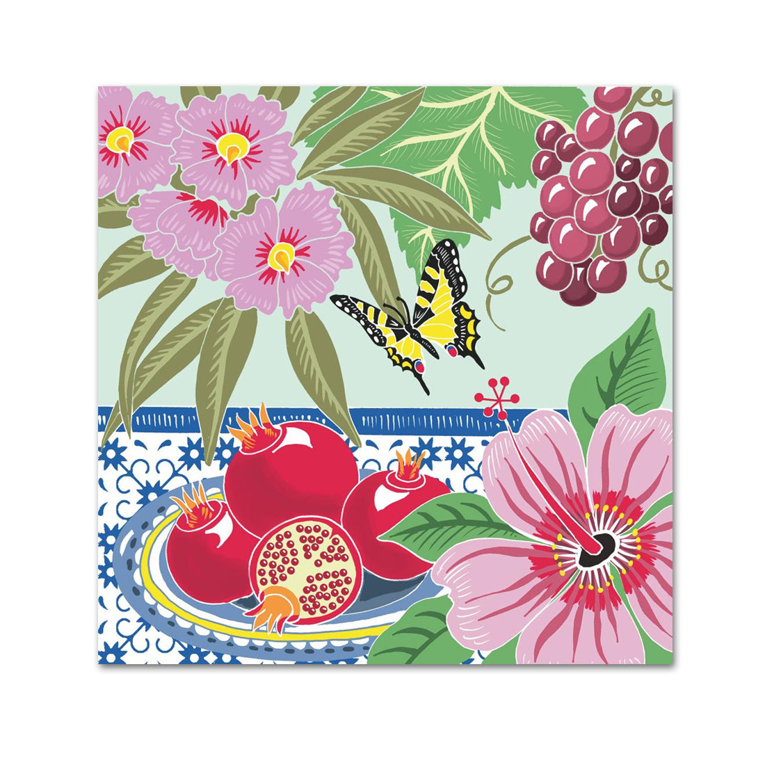 Salamanca Fruit & Flowers Paper Beverage Napkins