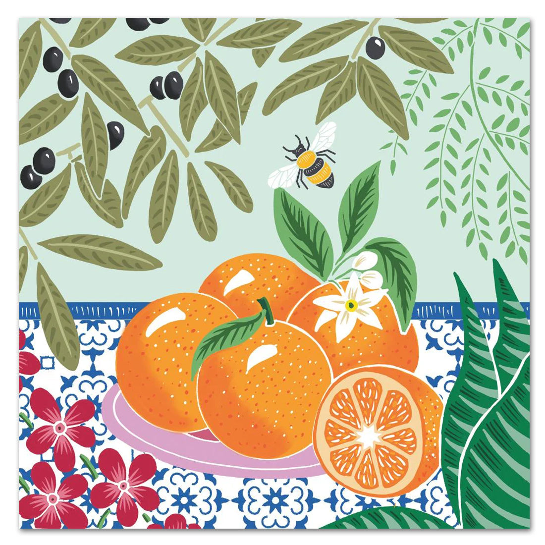 Alicante Fruit & Flowers Paper Luncheon Napkins