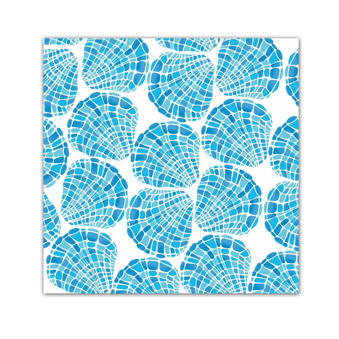Blue Shells Paper Beverage Napkins