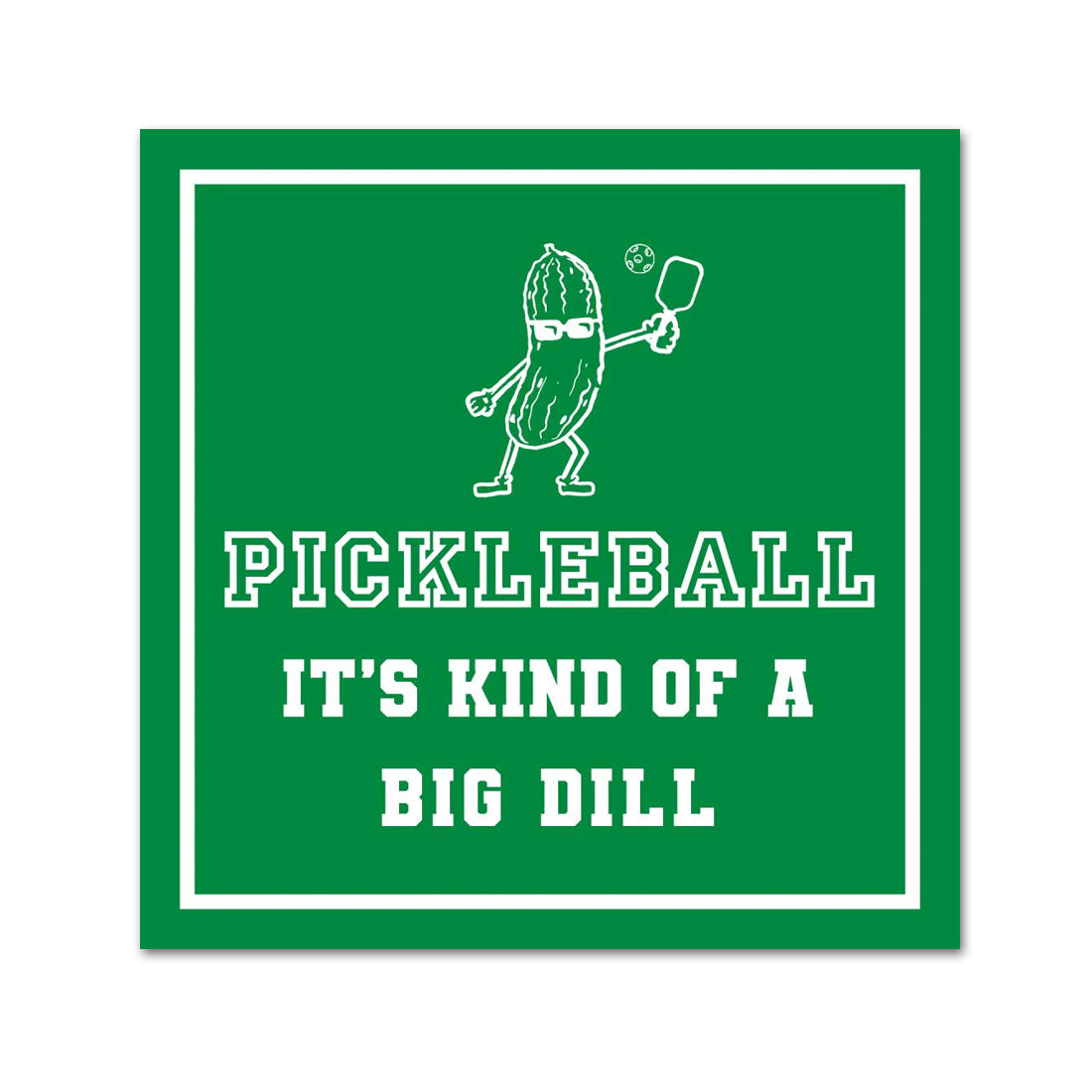 Big Dill Pickleball Paper Cocktail Napkins