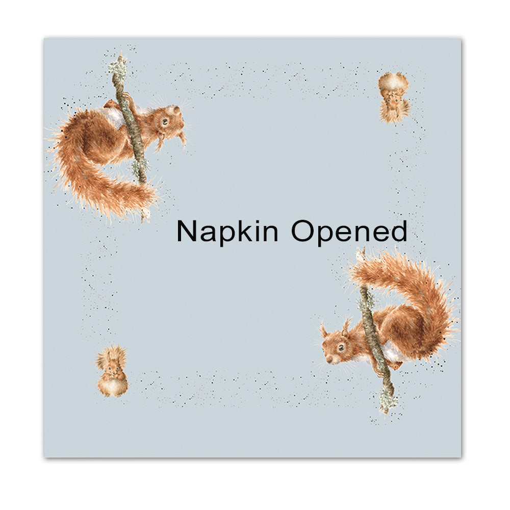 The Acrobat - Squirrel Paper Beverage Napkins