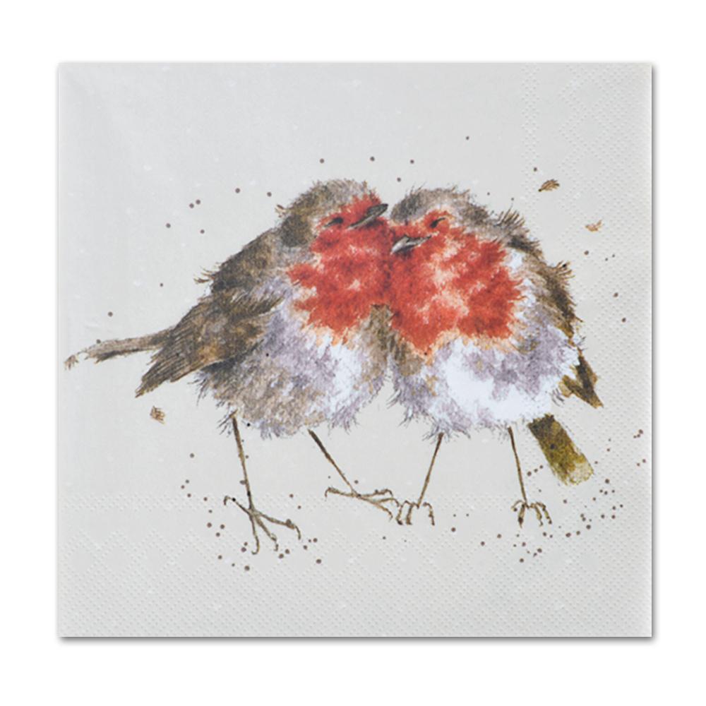 Snuggled Together Birds Paper Luncheon Napkins
