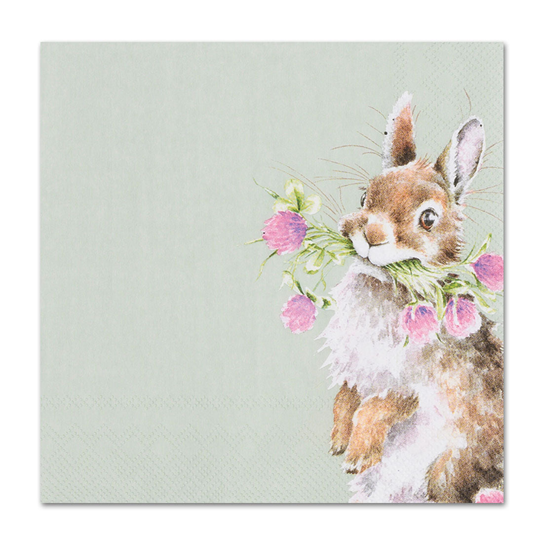 Heads Over Clover Rabbit Luncheon Napkins by Wrendale