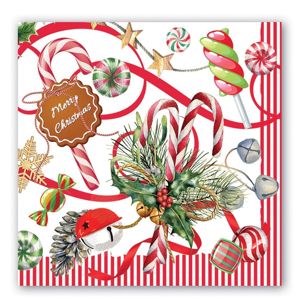 Christmas Peppermint Paper Luncheon Napkins