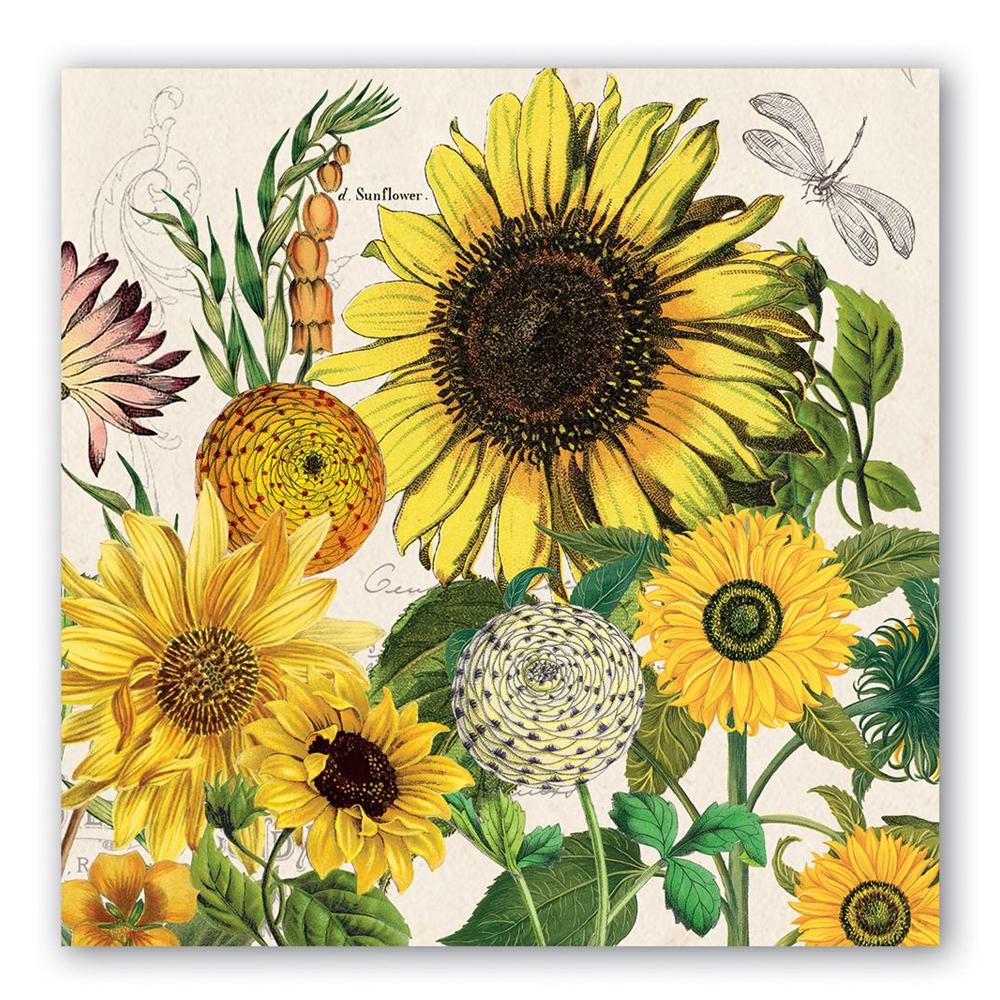 Sunflower Garden Paper Luncheon Napkins