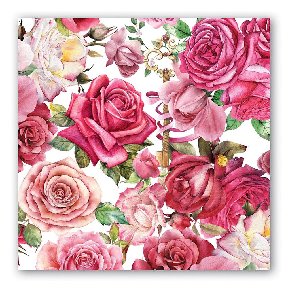Royal Rose Paper Luncheon Napkins