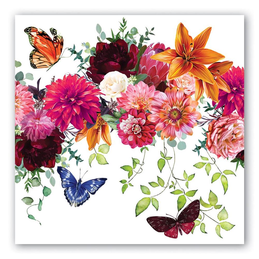 Sweet Floral Melody Paper Luncheon Napkins