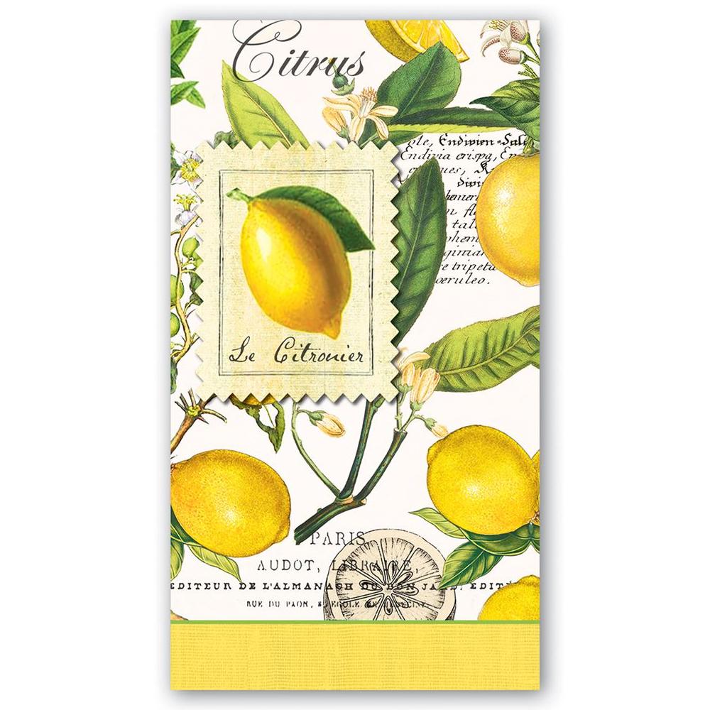 Lemon Basil Paper Guest Towels - Hostess Napkins