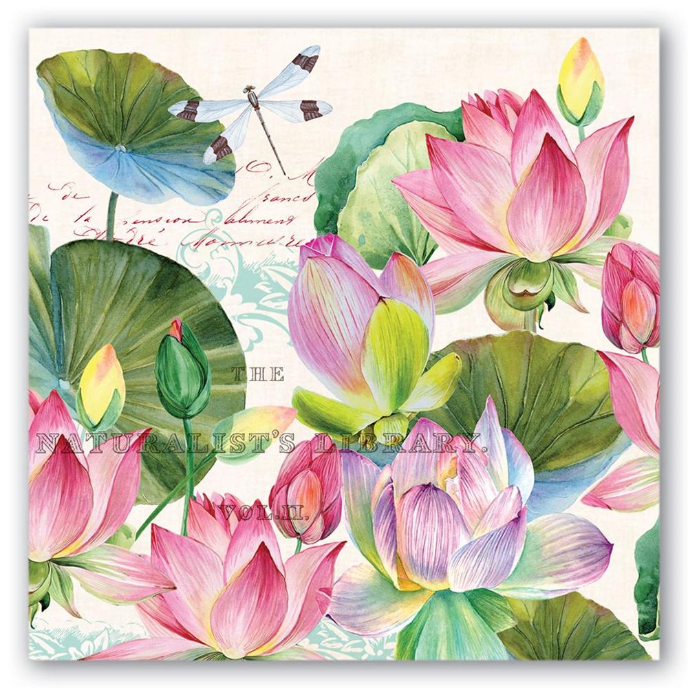 Water Lilies Paper Luncheon Napkins