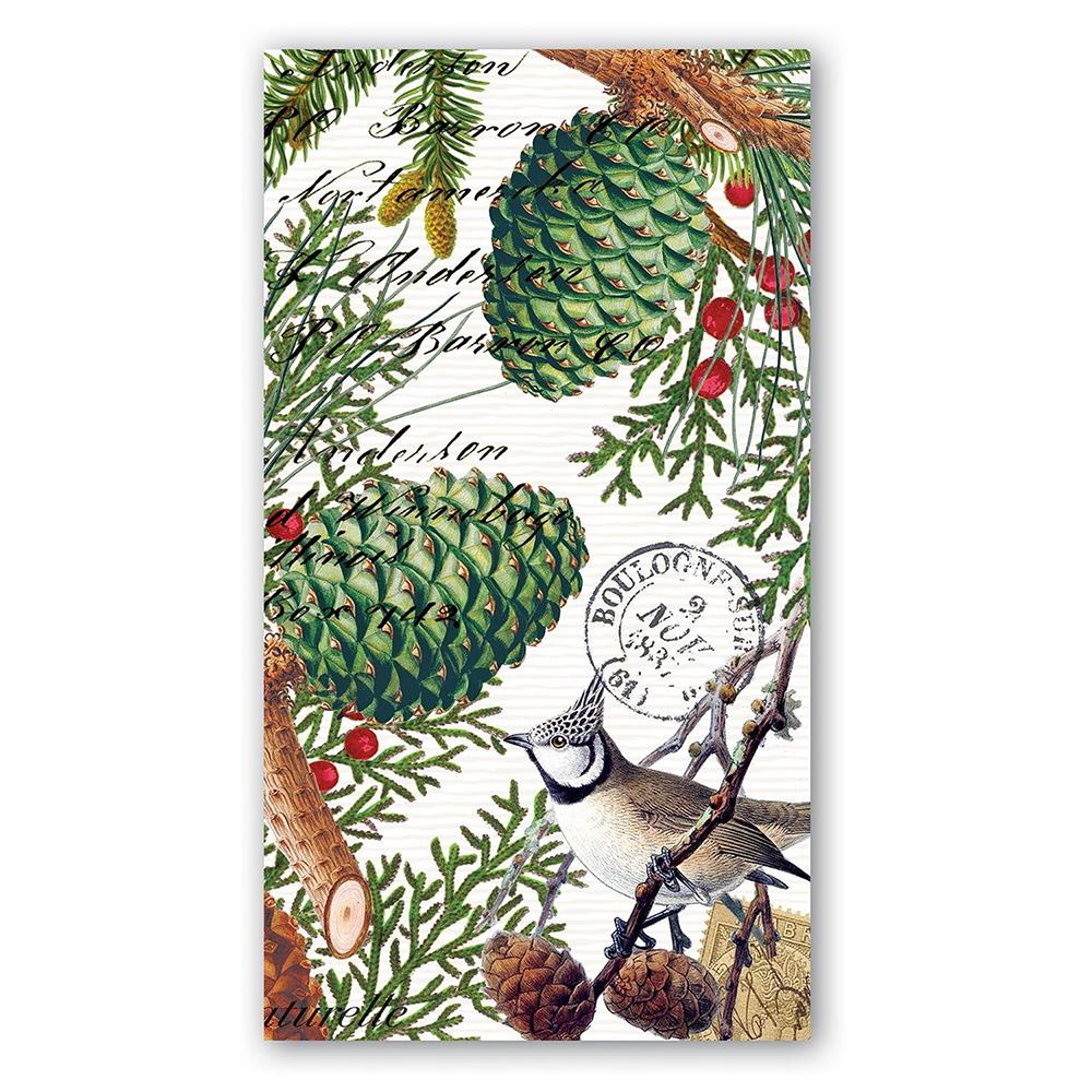 Spruce Pinecones & Fir Paper Guest Towels - Hostess Napkins