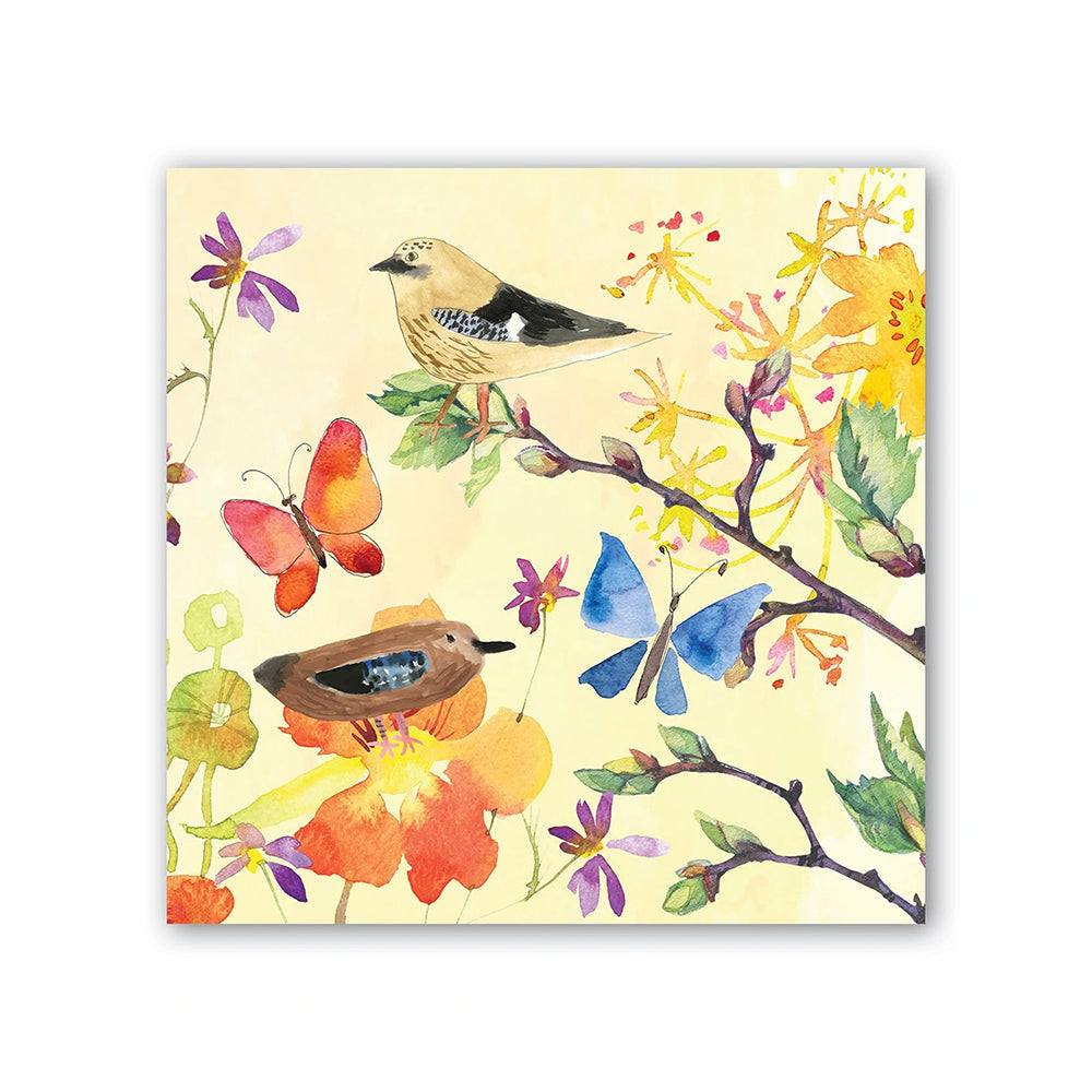 Birds & Butterflies Paper Beverage Napkins