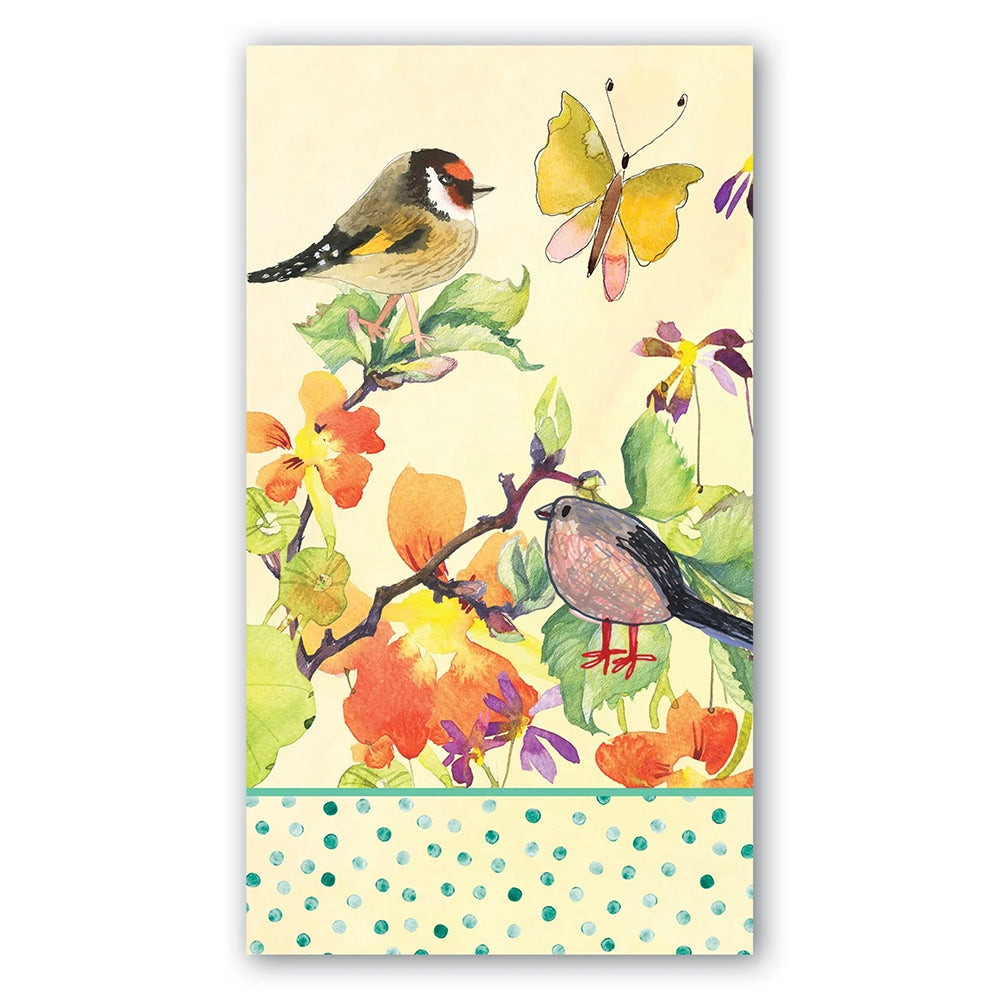 Birds & Butterflies Paper Guest Towels - Buffet Napkins