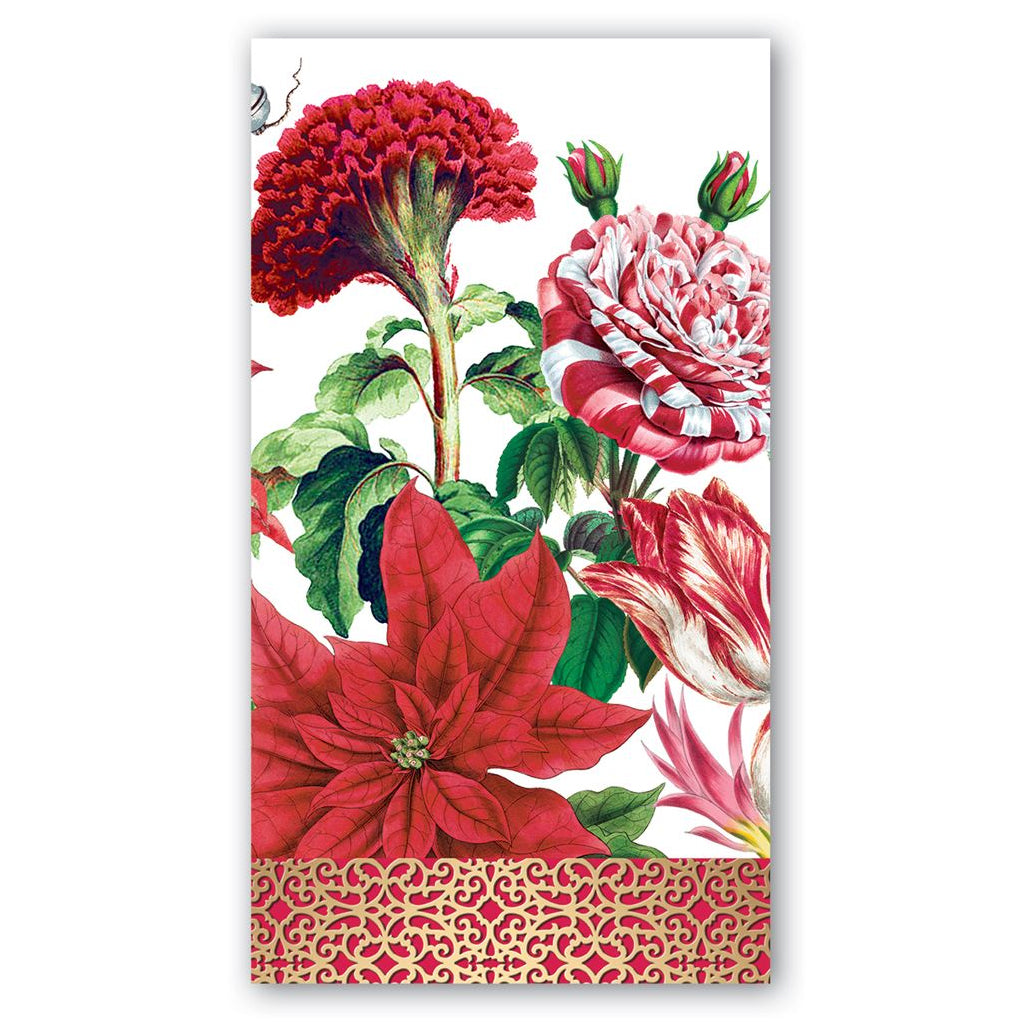 Christmas Bouquet Paper Guest Towels - Buffet Napkins