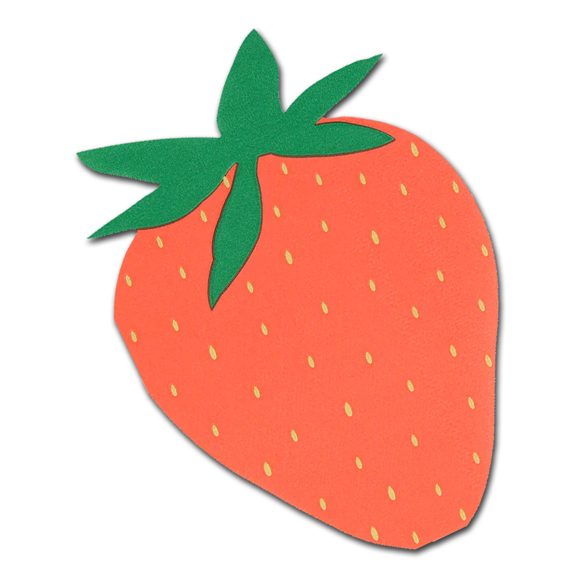 Summer Strawberries Die-Cut Paper Napkins