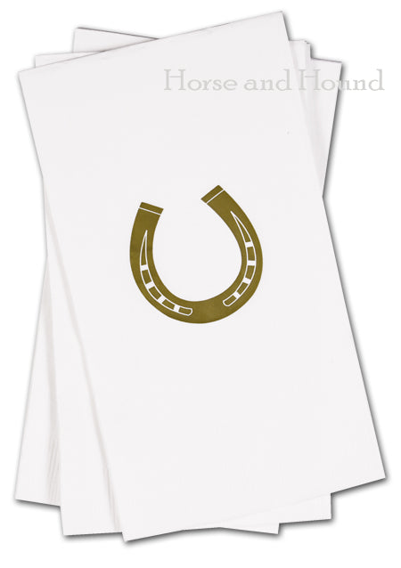 Gold Horseshoe Paper Guest Towels