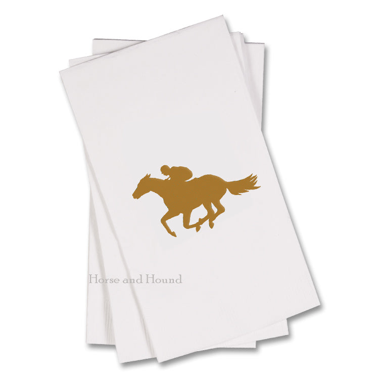 Gold Racehorse Paper Guest Towels
